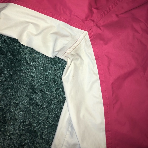 Pink/ White Columbia Rain Jacket - Picture 7 of 8